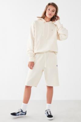 champion & uo cream reverse weave hoodie