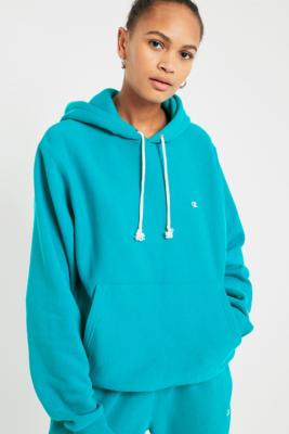 turquoise hoodie champion
