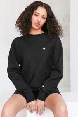 champion black reverse weave pullover sweatshirt