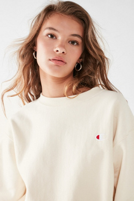 champion cream crewneck sweatshirt