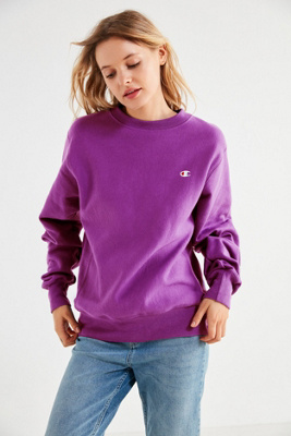 champion violet reverse weave pullover sweatshirt