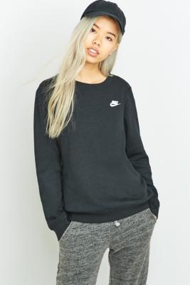 nike rally crew neck sweatshirt black