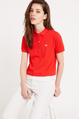 cropped lacoste polo