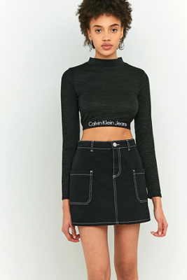 calvin klein crop top long sleeve