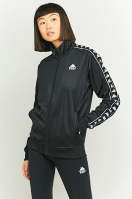all black kappa tracksuit