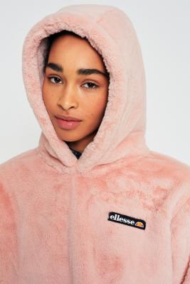 ellesse pink cropped hoodie