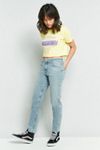 Jeans BDG Urban Outfitters AXYL Straight Leg - Femme Bleu W24 L30 - 99% Coton