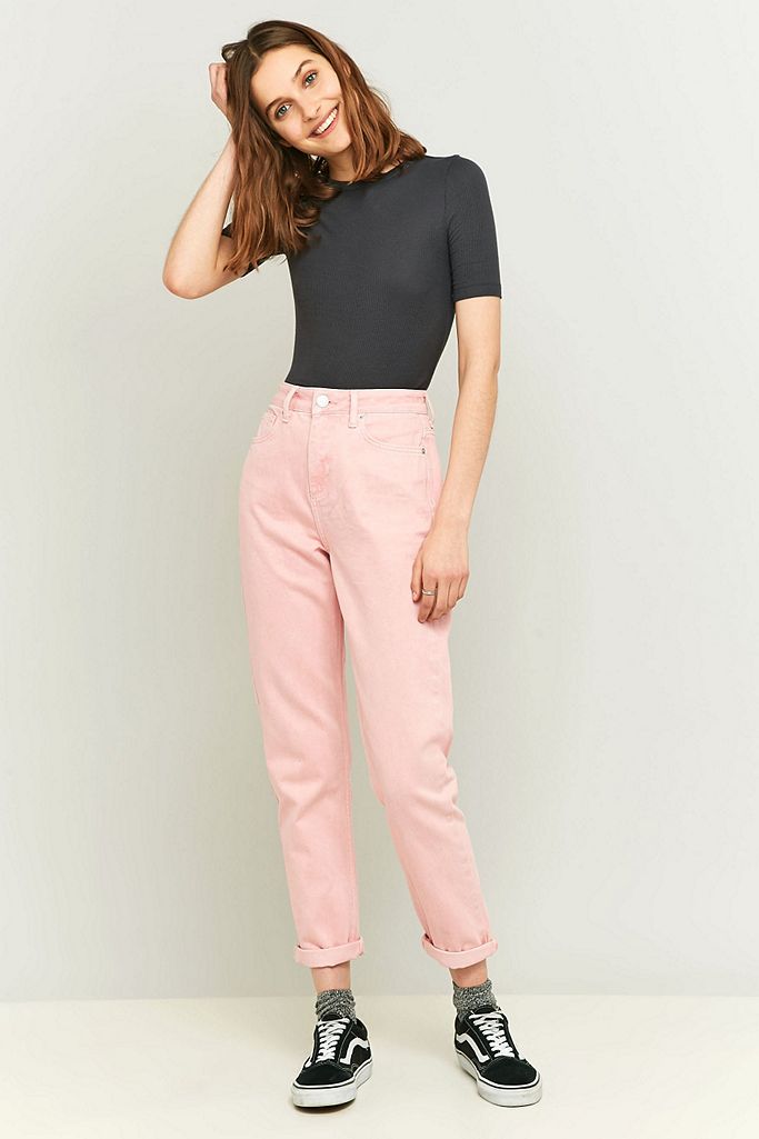 BDG Worn Pink Mom Jeans | Urban Outfitters UK