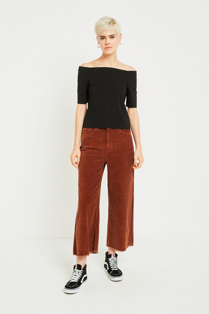 BDG Flood Wide Leg Brown Corduroy Jeans | Urban Outfitters UK