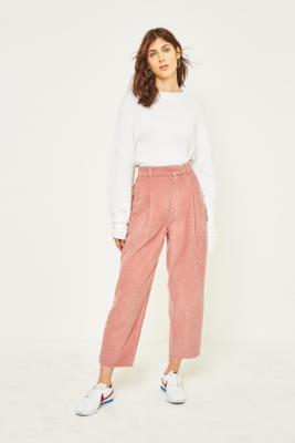 pink cord trousers