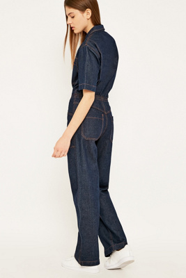 lf markey denim jumpsuit