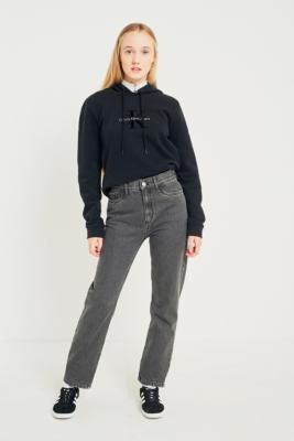 calvin klein high rise straight leg jeans