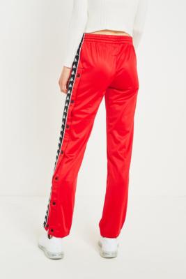 red kappa popper pants