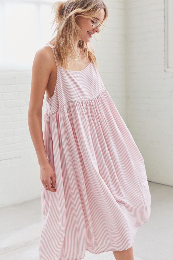 Kimchi Blue Fleur Babydoll Midi Dress Urban Outfitters UK