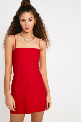 red a line mini dress