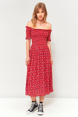 urban outfitters off the shoulder dress