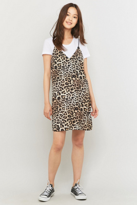 cow print slip dress