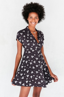 kimchi blue black floral dress