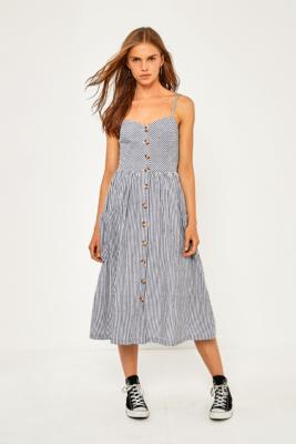 urban outfitters blue and white striped dress