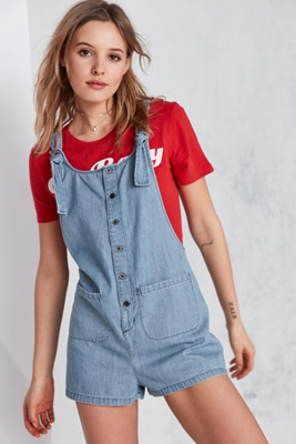 button front dungarees