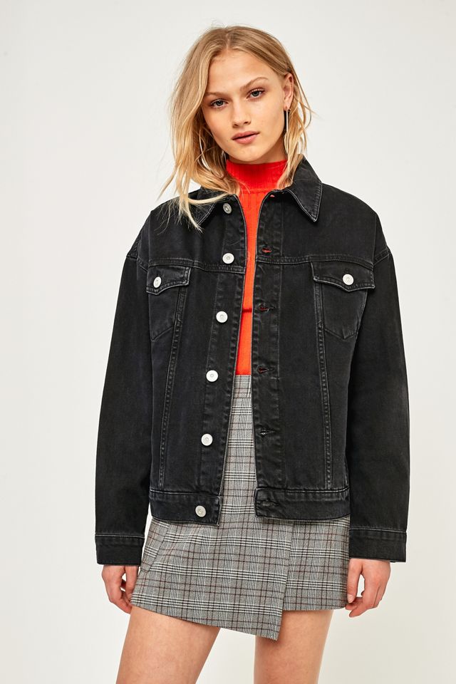BDG Oversized Black Denim Jacket | Urban Outfitters UK