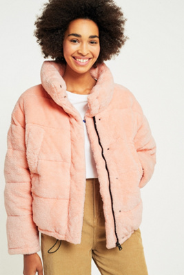 dark pink teddy coat