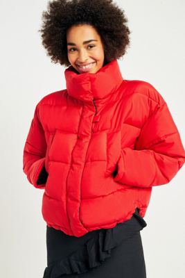 red puffer jacket urban outfitters
