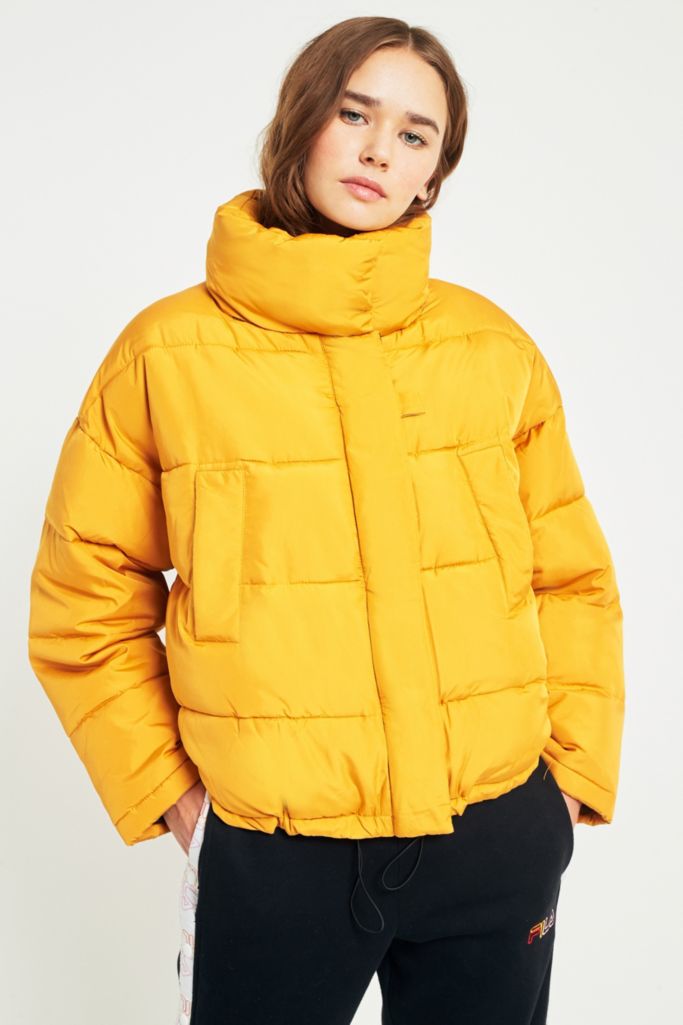 Light Before Dark Yellow Pillow Puffer Jacket | Urban Outfitters UK