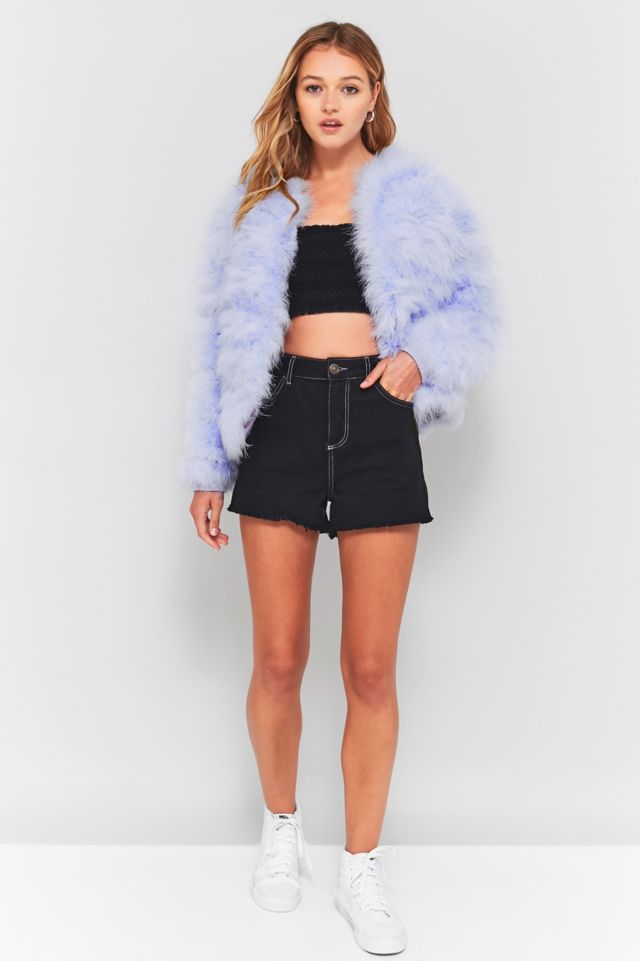 Light Before Dark Marabou Faux Fur Jacket | Urban Outfitters UK