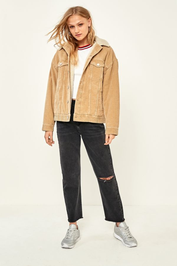 Bdg Western Borg Lined Sand Corduroy Jacket Urban Outfitters Uk 6629