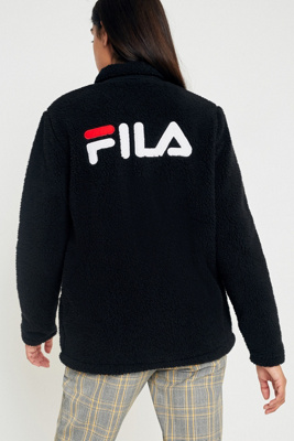 fila teddy jacket black