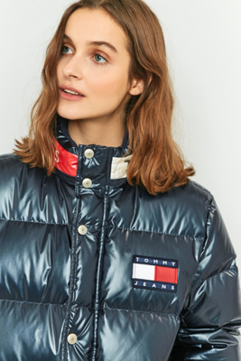 tommy jeans 90s down puffer jacket in navy