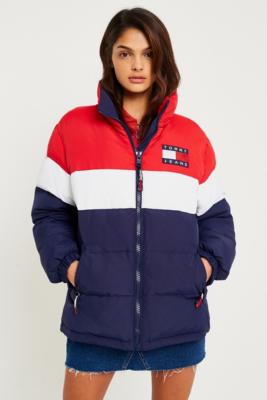 tommy jeans white puffer jacket