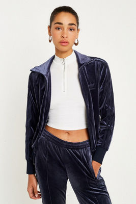 navy adidas originals three stripe track jacket