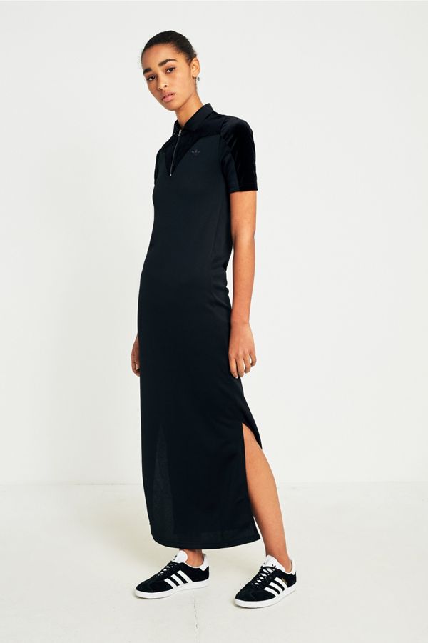 adidas Originals Velvet Maxi T-Shirt Dress | Urban Outfitters UK