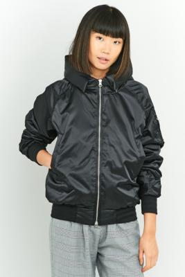 adidas hooded bomber jacket