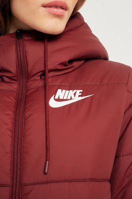 nike red padded jacket