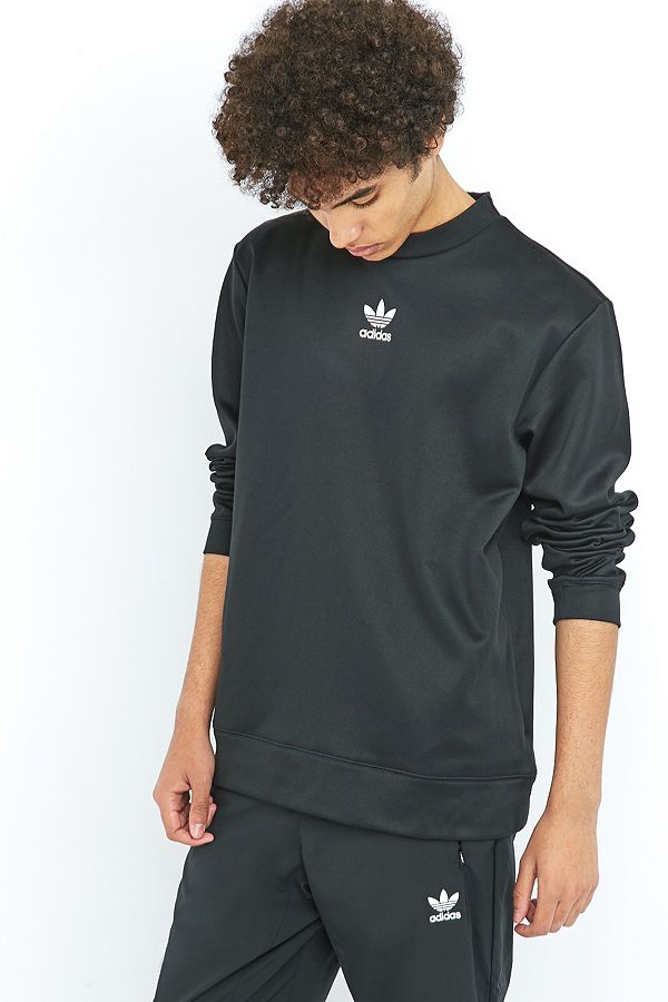 adidas The Brand with the 3 Stripes Black Crewneck Sweatshirt adidas The Brand with the 3 Stripes Black Crewneck Sweatshirt