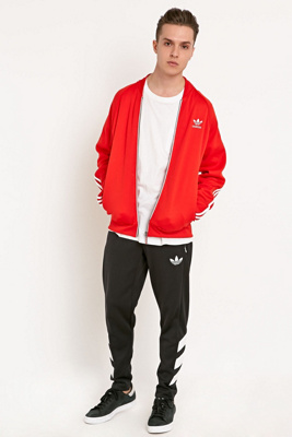 red superstar track jacket