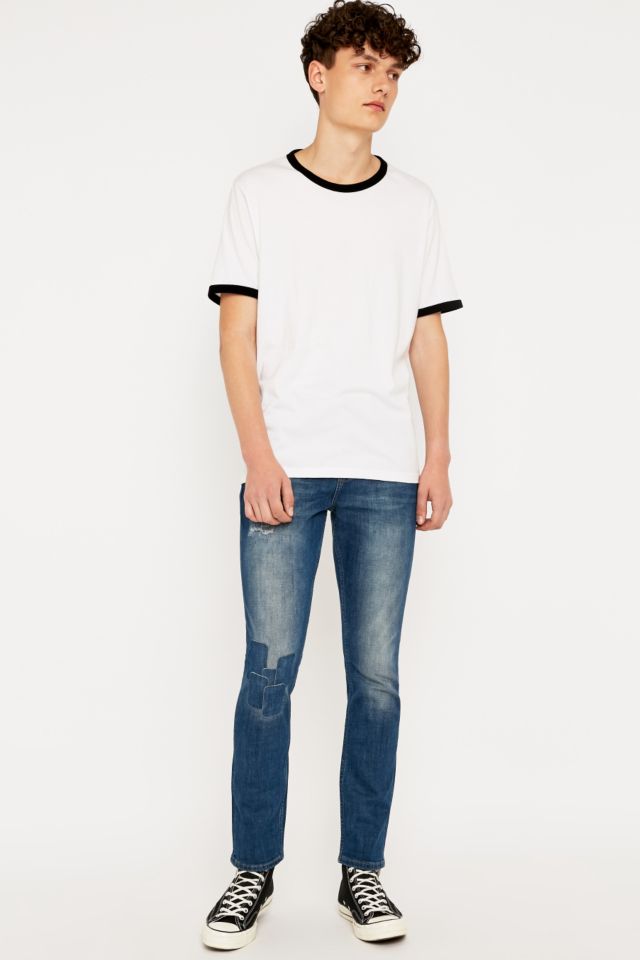 Loom Rollins Patch Blue Slim Fit Jeans | Urban Outfitters UK