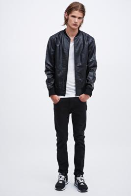 selected homme leather bomber jacket