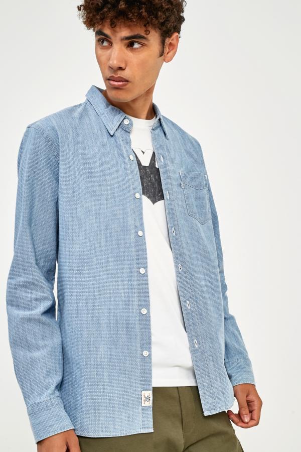 Levi’s Sunset White Oak 1-Pocket Long-Sleeve Shirt | Urban Outfitters UK