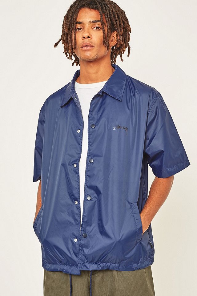 Stussy Navy Short-Sleeve Coach Jacket | Urban Outfitters DE