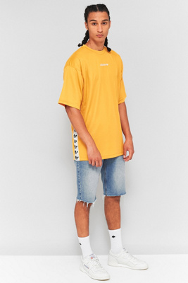 adidas originals tape t shirt yellow