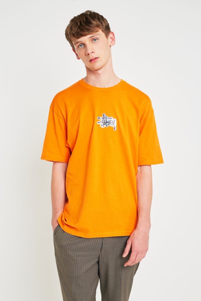 Stussy Prism Logo Apricot T-shirt | Urban Outfitters UK