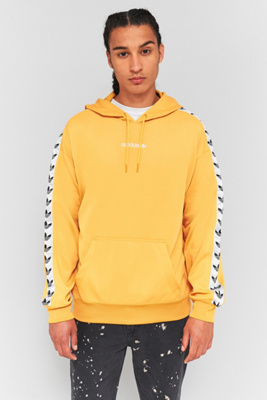 yellow adidas tape hoodie