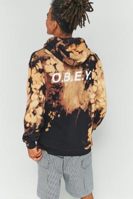 obey bleach spill hoodie