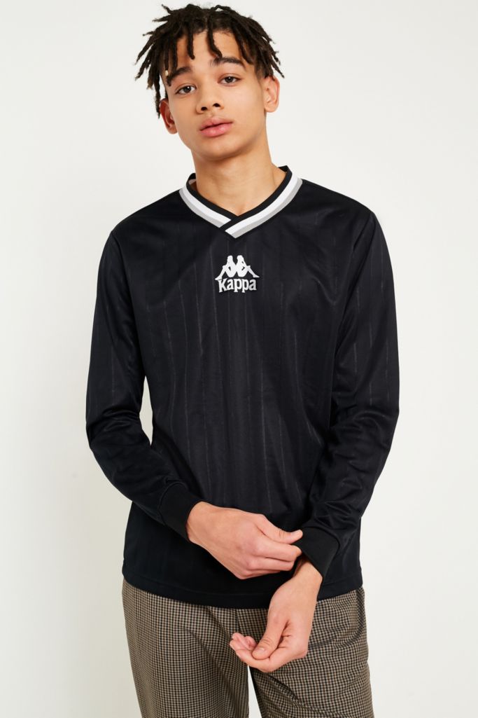 Kappa Black Logo Long-Sleeve Shirt | Urban Outfitters UK