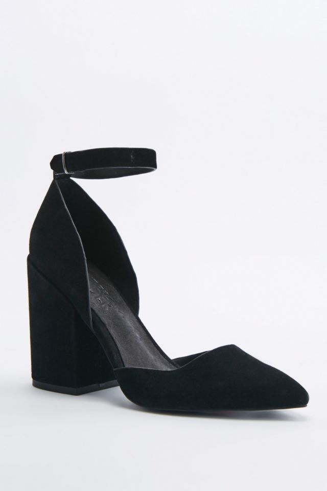 Karmen Black Suede Heeled Shoes | Urban Outfitters UK