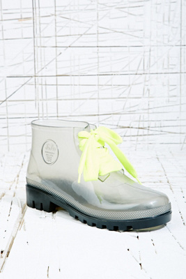 clear rainbow boots